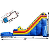 Image of Happy Jump Inflatable Bouncers 22'H Double Lane Water Slide Primary Colors by Happy Jump 781880260387 WS4152 22'H Double Lane Water Slide Primary Colors by Happy Jump SKU# WS4152