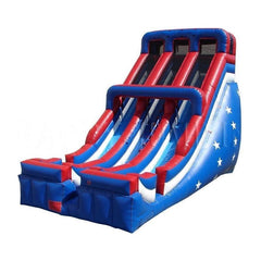 Happy Jump Inflatable Bouncers 24'H Double Lane Slide - Patriotic by Happy Jump 781880246589 SL3161 24'H Double Lane Slide by Happy Jump SKU#SL3160