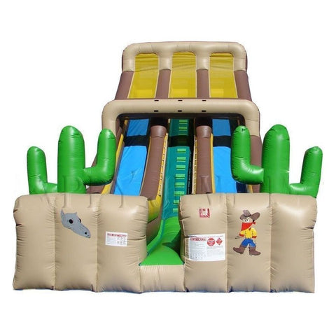 Happy Jump Inflatable Bouncers 24'H Double Lane Slide - Western by Happy Jump 781880247838 SL3163 24'H Double Lane Slide - Western by Happy Jump SKU#SL3163