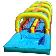Happy Jump Inflatable Bouncers 8'H Slip and Slide - Double Lane w Pool by Happy Jump WS4303 8'H Slip and Slide - Double Lane by Happy Jump SKU# WS4302