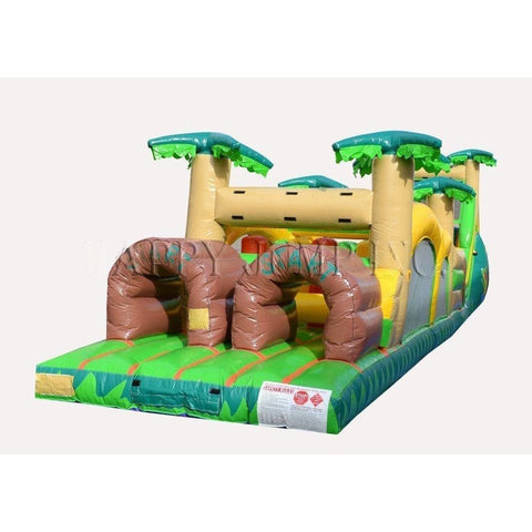 Happy Jump Inflatable Bouncers Obstacle Course 3 PLUS (16ft Slide)-Tropical (Wet & Dry) by Happy Jump IG5123-16 15'H Obstacle Course 3 Tropical by Happy Jump SKU# IG5123