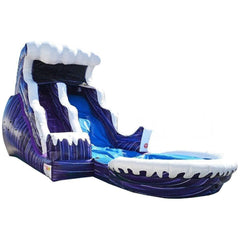 Happy Jump Inflatable Bouncers Purple Tantrum (18' Double Drop Water Slide) by Happy Jump 18'H Double Drop Wave Slide Pool by Happy Jump SKU# WS4120