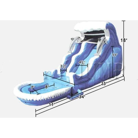 Happy Jump Inflatable Bouncers Purple Tantrum (18' Double Drop Water Slide) by Happy Jump 781880253716 WS4126 Purple Tantrum (18' Double Drop Water Slide) by Happy Jump SKU# WS4126