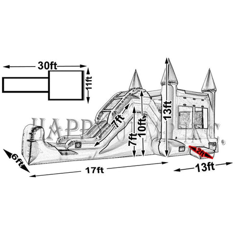 Happy Jump Water Parks & Slides 13'H 5in1 Super Combo Crayon by Happy Jump 781880276722 CO2156 13'H 5in1 Super Combo Crayon by Happy Jump SKU#CO2156