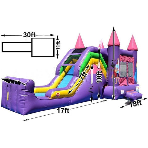 Happy Jump Water Parks & Slides 14'H 5in1 Super Combo Princess by Happy Jump 781880276685 CO2154 14'H 5in1 Super Combo Princess by Happy Jump SKU#CO2154