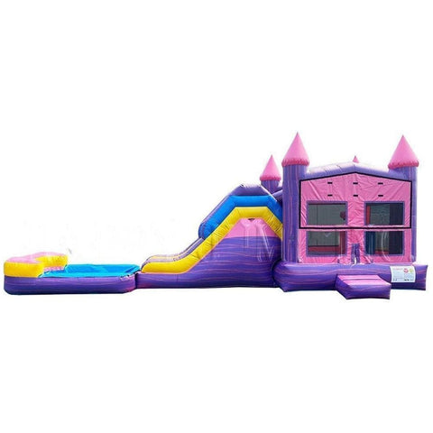 Happy Jump Water Parks & Slides 14'H 5in1 Super Combo Princess Marble PLUS (Pool + Stopper) by Happy Jump CO2172-1M