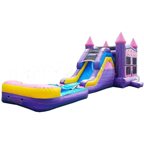 Happy Jump Water Parks & Slides 14'H 5in1 Super Combo Princess Marble PLUS (Pool + Stopper) by Happy Jump CO2172-1M