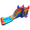 Image of Happy Jump Water Parks & Slides 14'H 5in1 Super Combo with Pool by Happy Jump CO2170 14'H 5 in 1 Super Combo Castle Pool (Marble) Happy Jump SKU# CO2170-1M