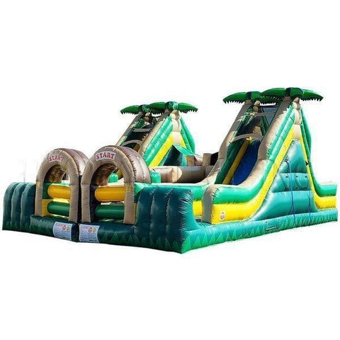 Happy Jump Water Parks & Slides 14'H Tropical Dual Lap Obstacle Challenge by Happy Jump 781880252511 IG5207 14'H Tropical Dual Lap Obstacle Challenge by Happy Jump SKU#IG5207