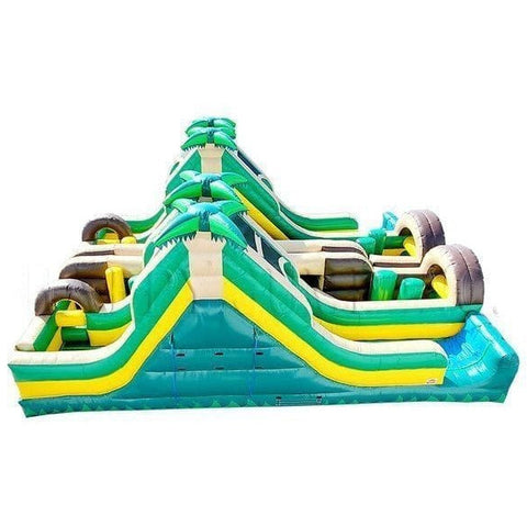 Happy Jump Water Parks & Slides 14'H Tropical Dual Lap Obstacle Challenge by Happy Jump 781880252511 IG5207 14'H Tropical Dual Lap Obstacle Challenge by Happy Jump SKU#IG5207