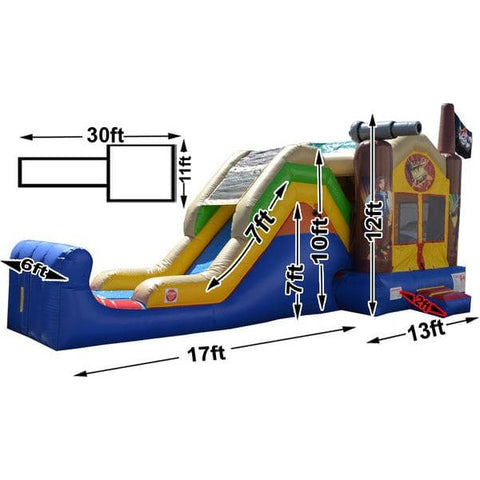 Happy Jump Water Parks & Slides 15'H 5in1 Super Combo Pirate by Happy Jump 781880276746 CO2157 15'H 5in1 Super Combo Pirate by Happy Jump SKU#CO2157