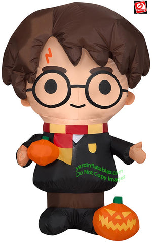 3' Gemmy Airblown Harry Potter w/ Pumpkin