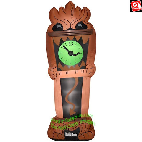 8' Gemmy Airblown Animated Halloween The Haunted Mansion Clock