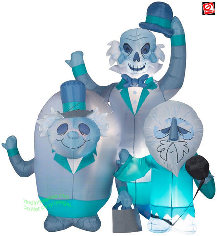 6' Gemmy Airblown Inflatable Halloween Disney Haunted Mansion Hitchhiking Ghosts Scene