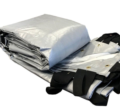 28' x 48' Silver Heavy Duty Waterproof Hay Tarp Cover
