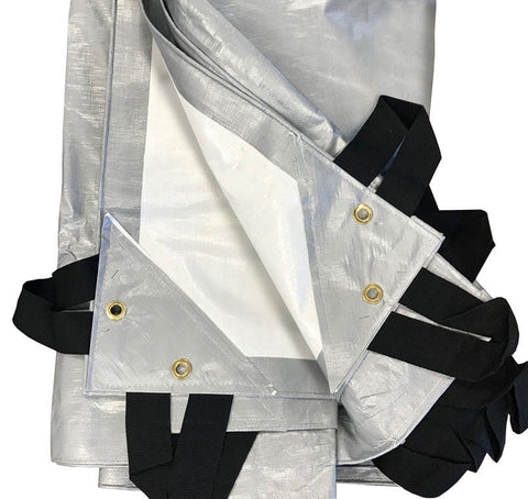 25' x 33' Silver Heavy Duty Waterproof Hay Tarp Cover