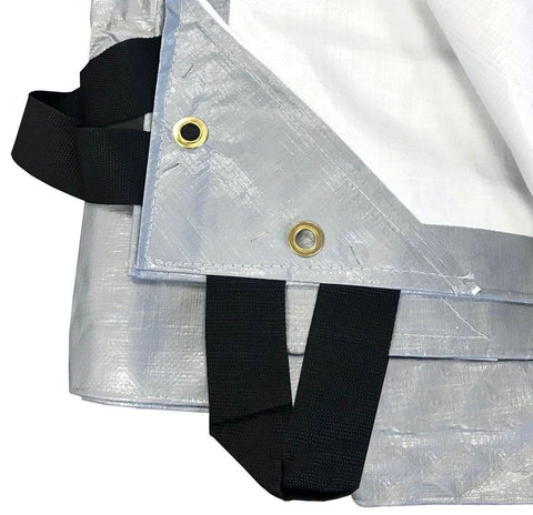 28' x 48' Silver Heavy Duty Waterproof Hay Tarp Cover