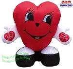 5' Air Blown Inflatable Valentine's Day "Love You This Much" Heart