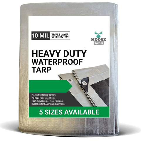 Silver & Black Tarp 30 x 50