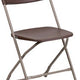 Set of 4 Brown Plastic Folding Chairs by Party Tents