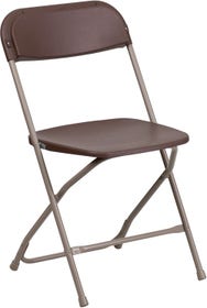 Brown Plastic Folding Chairs