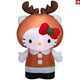 3.5' Gemmy Airblown Inflatable Christmas Hello Kitty in Reindeer Costume