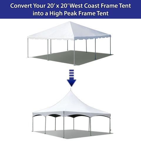 High Peak Tent Conversion Kit for 20' x 20' Premium West Coast Frame Tent, White