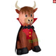 3.5' Gemmy Airblown Inflatable Halloween Highland Cow as Vampire