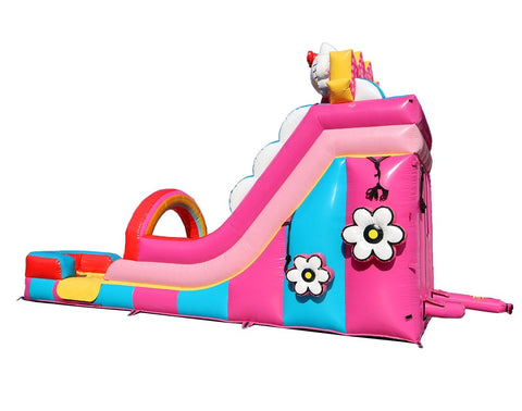 Hello Kitty® 15' Inflatable Water Slide with Blower by POGO Bounce House