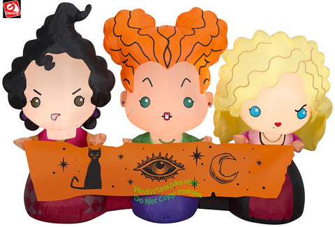 5' Gemmy Hocus Pocus Sisters Airblown Halloween Inflatable