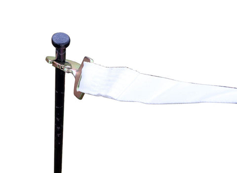 2" x 13' Ratchet Strap - White Tent Tie Down with Hook