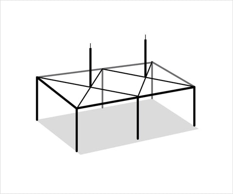 15' x 30' High Peak Canopy Tent Frame Only