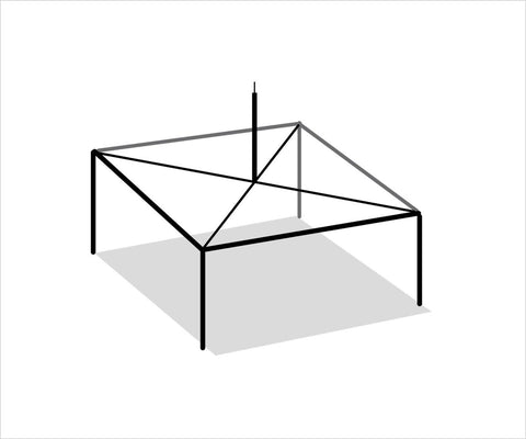 20' x 20' Twin Tube High Peak Canopy Tent Frame Only