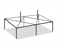 20' x 40' Twin Tube High Peak Canopy Tent Frame Only