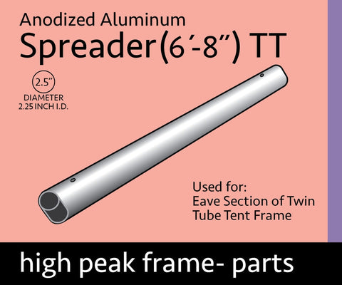 6' 8" Spreader Pipe for High Peak Frame Tent, Twin Tube