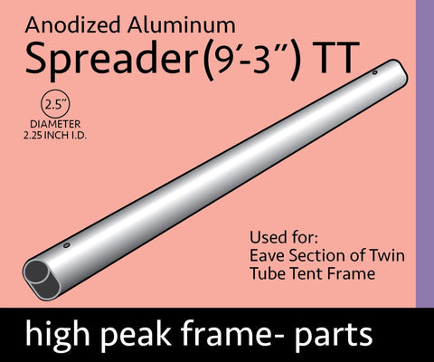 9' 3" Spreader Pipe for High Peak Frame Tent, Twin Tube