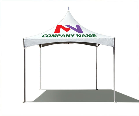 10' x 10' Premium High Peak Frame Party Tent - White - Custom Printing