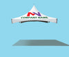 Image of 10 x 10 High Peak Frame Top Only - White - Custom Printing