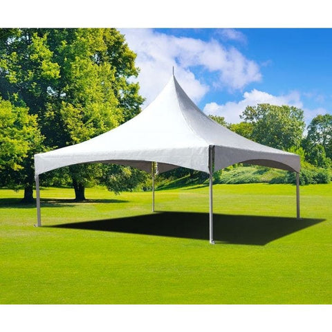 20' x 20' Premium High Peak Frame Tent and 20' x 20' Pole Tent