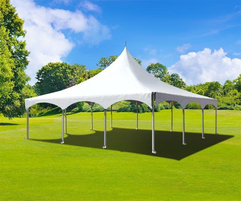 30' x 30' Premium High Peak Frame Party Tent - White