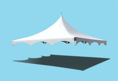 30' x 30' High Peak Frame Top Only - White