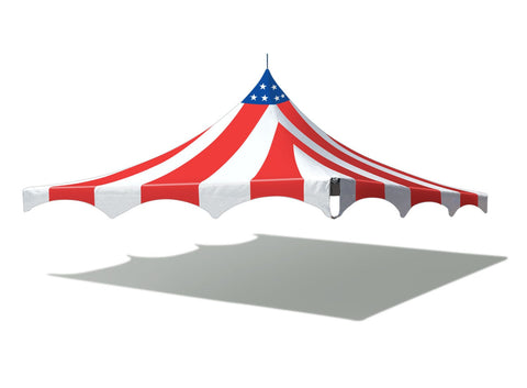 30' x 30' High Peak Frame Top Only - Red, White, and Blue