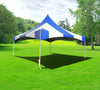 Image of 20' x 20' Premium High Peak Frame Party Tent - Blue Striped