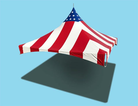 10 x 10 High Peak Frame Top Only - Red, White & Blue