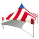 15' x 15' Premium High Peak Frame Party Tent - Red, White and Blue