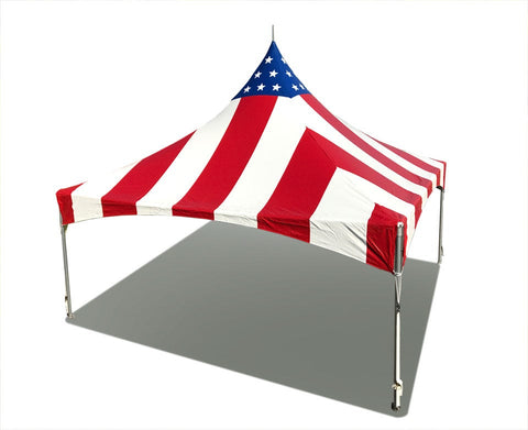 20' x 20' Premium High Peak Frame Party Tent - Red White and Blue