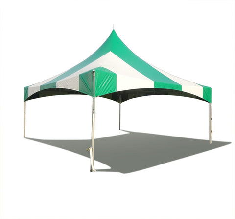 20' x 20' Premium High Peak Frame Party Tent - Green Striped