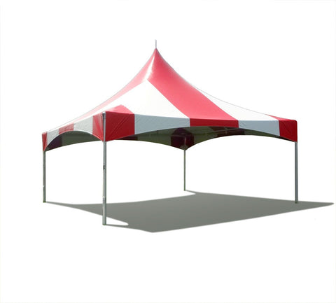 20' x 20' Premium High Peak Frame Party Tent - Red Striped