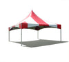 Image of 20' x 20' Premium High Peak Frame Party Tent - Red Striped