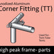 Corner for High Peak Frame Tent, Twin Tube